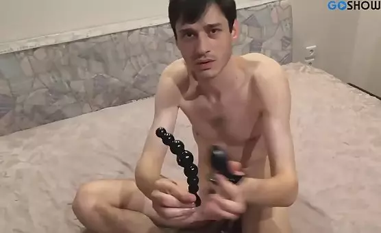 Guy Enjoys Anal Pleasure with Toys